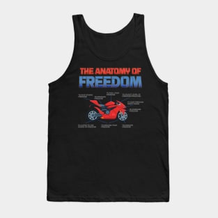 Motorcycle Gift, The Anatomy Of Freedom Shirt, Biker Lover Gift, Gift For Biker, Motor Cross, Motorcycle Anatomy Tank Top